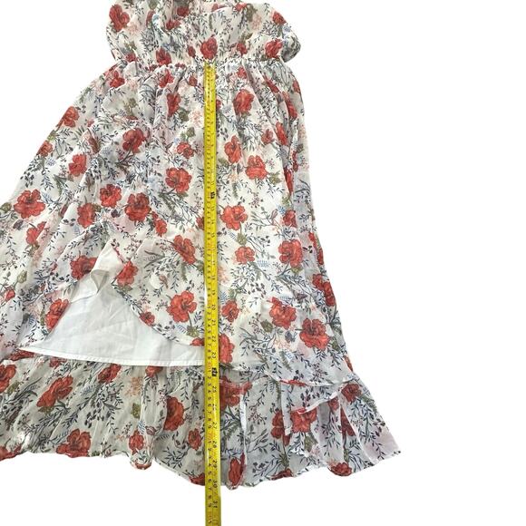 Vintage Abercrombie & Fitch One Shoulder Hi-Low Dress SZ XL Floral Cottagecore - Picture 13 of 16